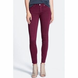 Paige 27 Peg Skinny Burgundy Low Rise Jegging Stretch Jeans Anthropologie